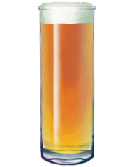 A stange. A glass for kolsh and german black beers. 
