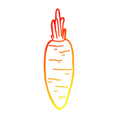 warm gradient line drawing cartoon carrot