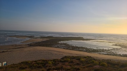 sun, see, clouds, flowers, Portugal