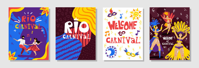 Brazil Carnival Posters Set 