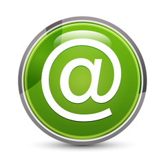 Obraz premium Email address icon elegant green round button vector illustration