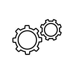Gear Settings Icon Vector Illustration - Vector