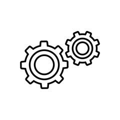 Gear Settings Icon Vector Illustration - Vector