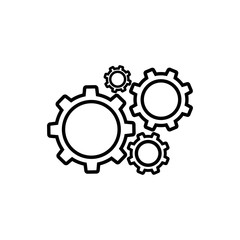 Gear Settings Icon Vector Illustration - Vector