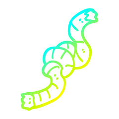 Fototapeta premium cold gradient line drawing cartoon knotted rope