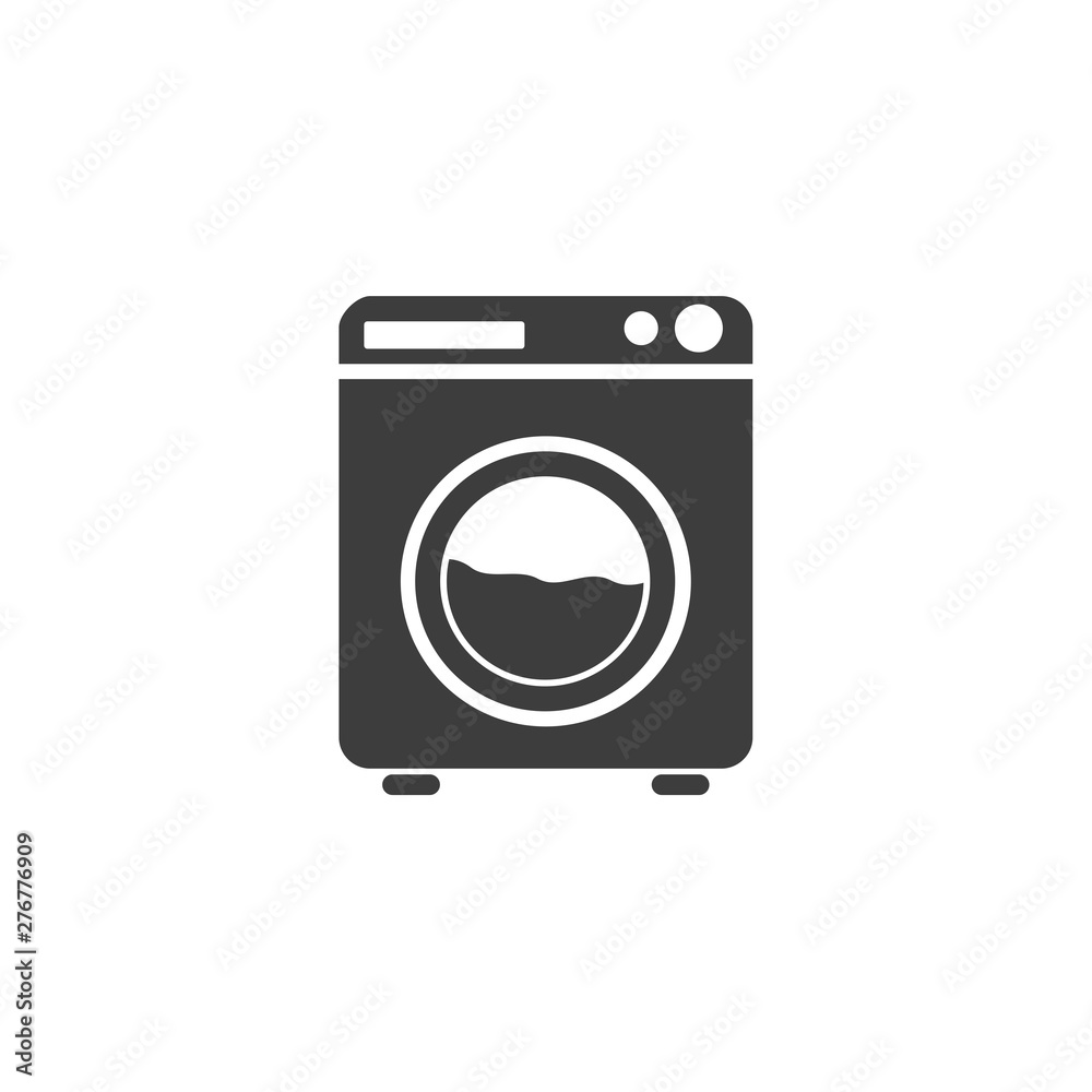 Poster washing machine icon symbol template black color editable. simple logo vector illustration for graph