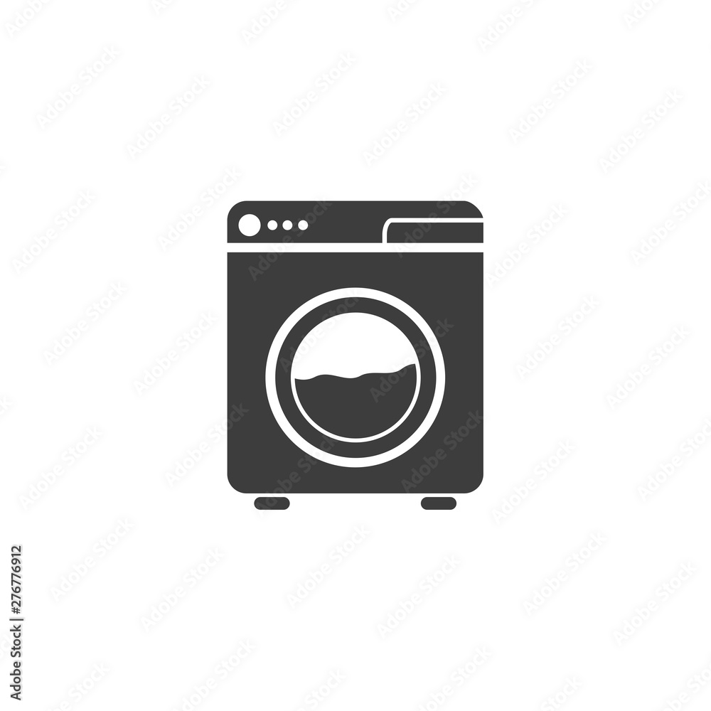 Poster washing machine icon symbol template black color editable. simple logo vector illustration for graph