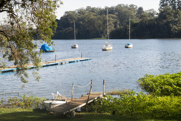 Obraz premium boats on lake