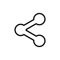 Share Icon Flat Vector Illustration - Vector