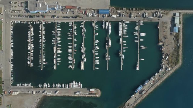 Aerial view of marina in Bar