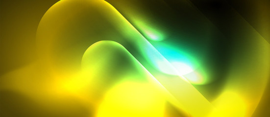 Neon glowing techno lines, hi-tech futuristic abstract background template