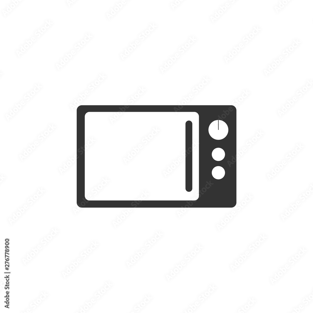 Poster microwave icon symbol template black color editable. simple logo vector illustration for graphic and