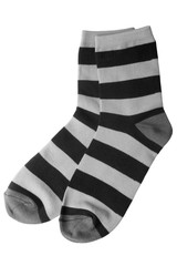 Pair of child's striped socks
