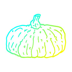 cold gradient line drawing cartoon pumpkin