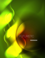 Shiny neon geometric waves template