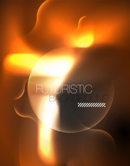 Shiny metallic neon waves vector design