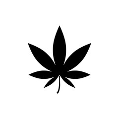 Cannabis Marijuana Leaf Icon Vector Illustration - Vector
