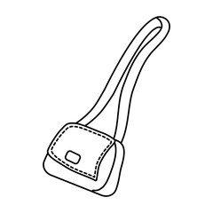 Isolated leather purse design vector illustrator