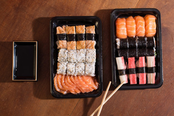 food, salmon, fish, sushi