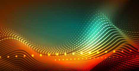Neon wave background