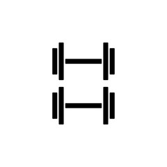 Barbell / Dumbell Gym Icon Template Vector Illustration - Vector