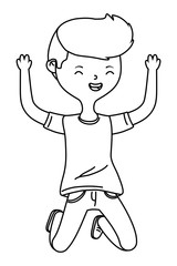 Teenager boy cartoon design vector illustrator