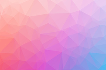 Pink Low poly crystal background. Polygon design pattern. pink colorful Low poly vector illustration, low polygon background.