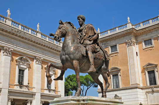 Roma, piazza del Campidoglio - Statua di Marco Aurelio