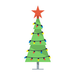 Christmas tree. isolated on white background