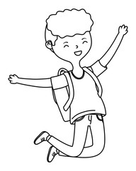 Teenager boy cartoon design vector illustrator