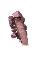 Shiny smear of brown eyeshadow isolated on white