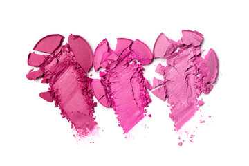 Smear of bright purple and pink eyeshadow