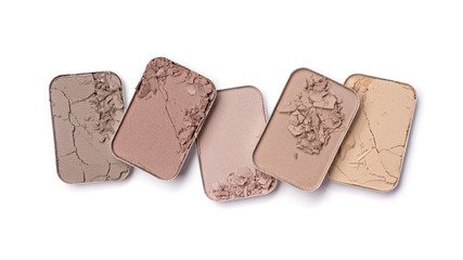Brown and beige crushed eye shadow for makeup