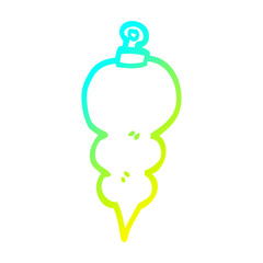 cold gradient line drawing cartoon xmas decoration