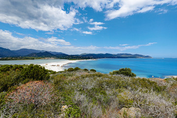 Sardinien Villasimius Blick auf Strand Porto Giunco