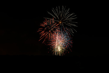 Colorful Fireworks Exploding in the Dark Night Sky 11