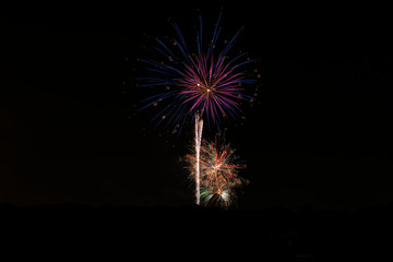 Colorful Fireworks Exploding in the Dark Night Sky 24