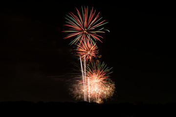 Colorful Fireworks Exploding in the Dark Night Sky 70