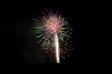 Colorful Fireworks Exploding in the Dark Night Sky 83