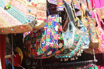 Indian traditional bags on the market