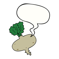 cartoon beetroot and speech bubble