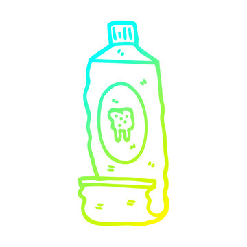 recommend clip art: cold gradient line drawing cartoon toothpaste