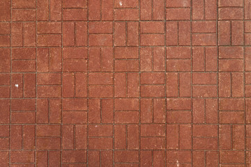 Texture of red paving slabs