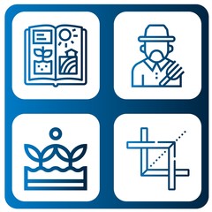 Set of barn icons such as Agriculture, Farmer, Crops, Crop , barn