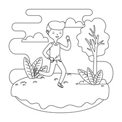 Teenager boy cartoon design vector illustrator