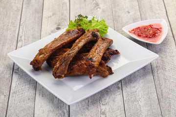 Roasted pork ribs