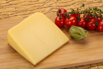 Hard parmesan cheese piece