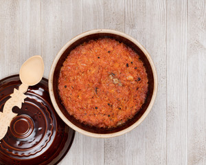 Stewed Cabbage in a Pot