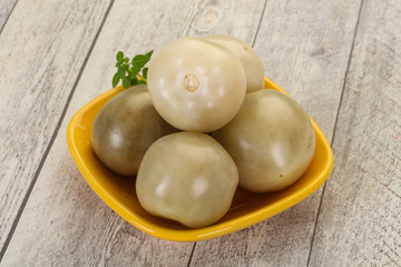 Pickled green tomatoes