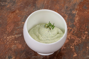 Cottage cream snack with herbs